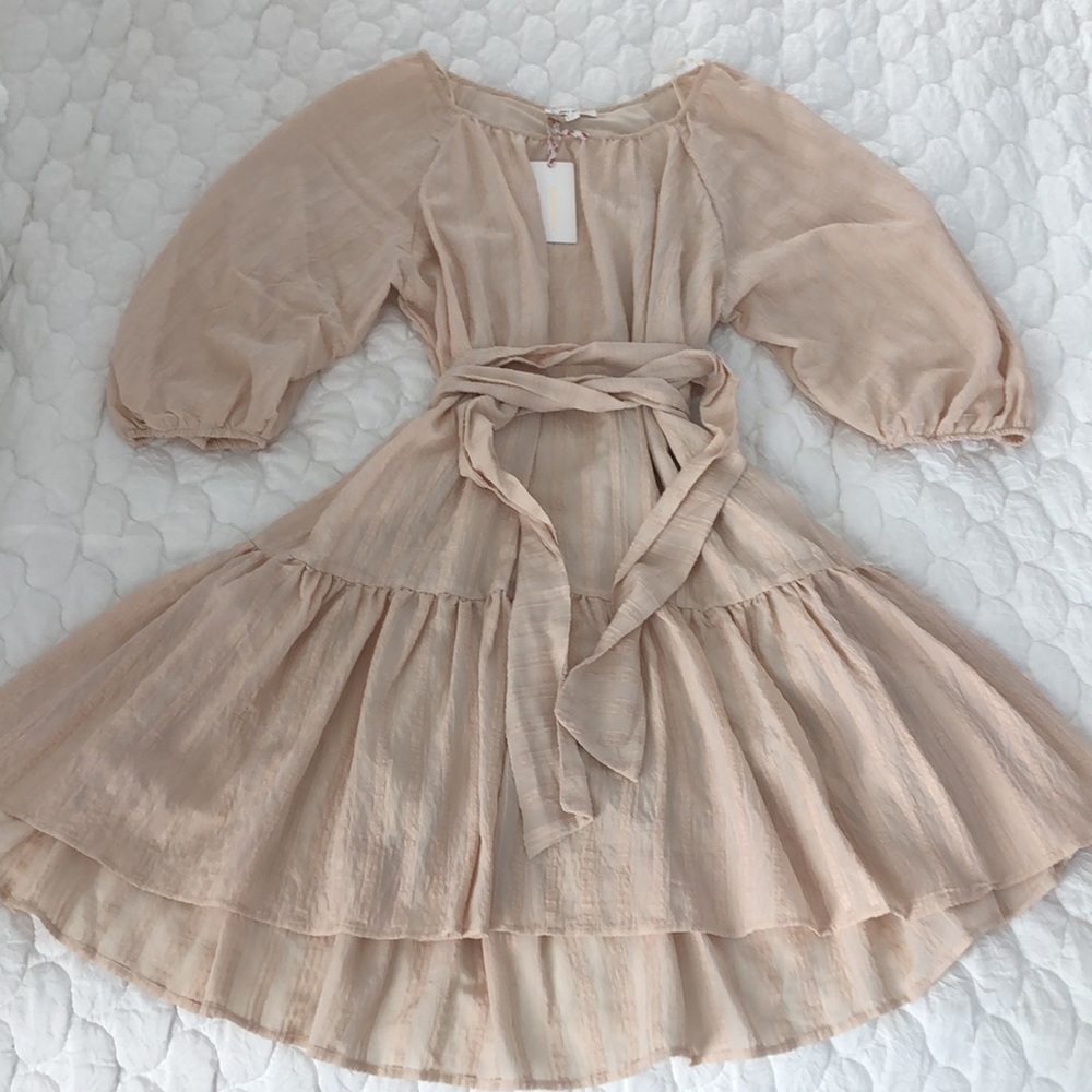 By the River Dress with Puff Sleeves